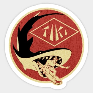 Tiki Surfer Sticker